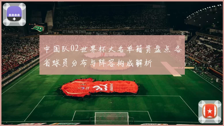 中国队02世界杯大名单籍贯盘点 各省球员分布与阵容构成解析